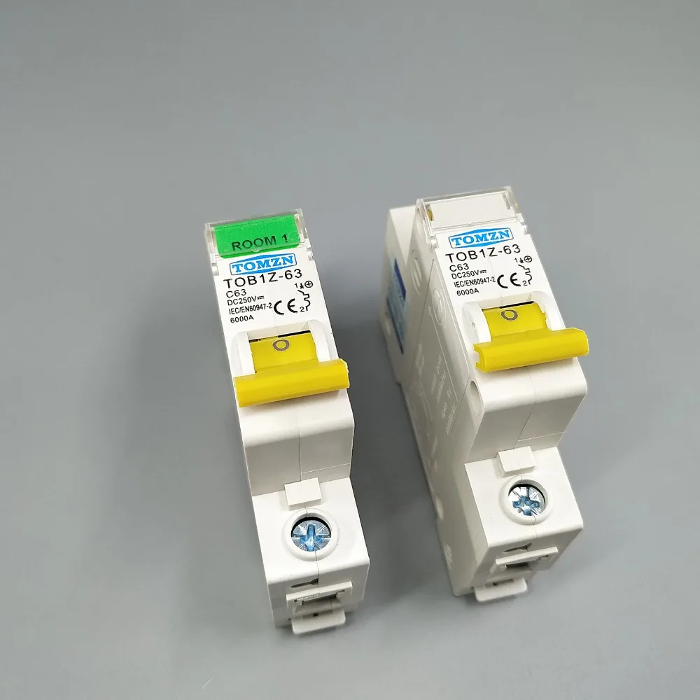 1P DC 250V Circuit breaker MCB C curve single pole direct-current fuse for PV | Обустройство дома