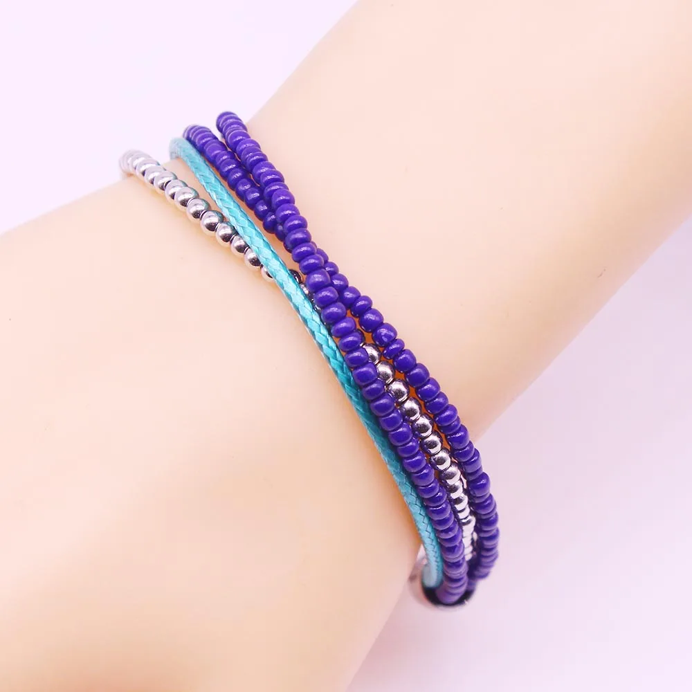 Браслет D &amp из плетеных бусин ручной работы модные браслеты с кристаллами