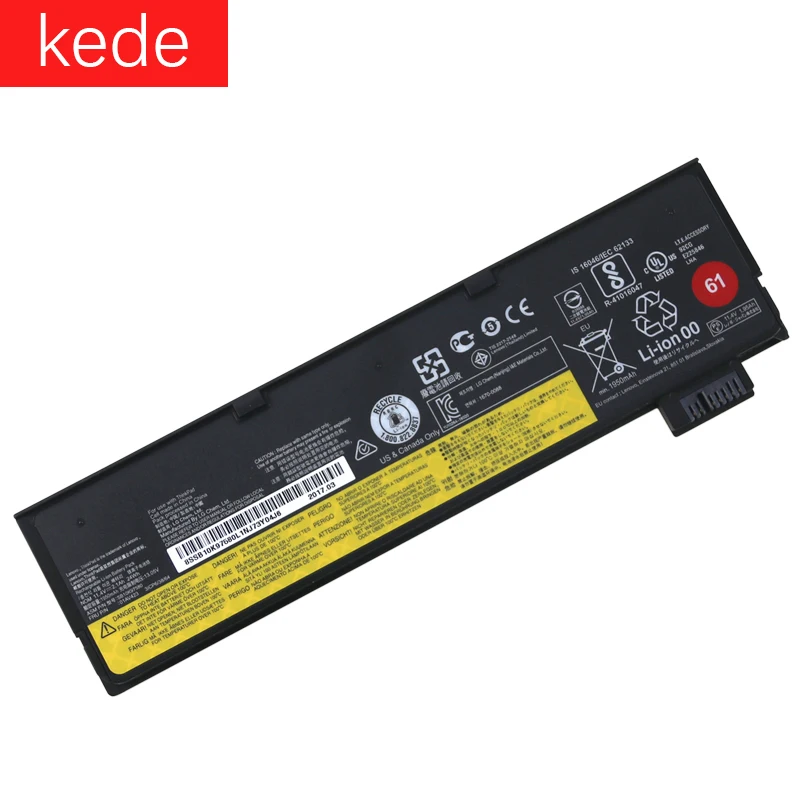 Kede аккумуляторная батареядля ноутбука lenovo Thinkpad T470 T570 P51S 01AV427 01AV423 SB10K97580 11,4 V 2.1Ah/24WH