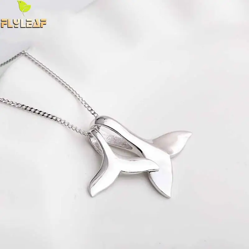 Flyleaf 100% Стерлинговое Серебро 925 пробы с двойным хвостом русалки ожерелья и кулоны