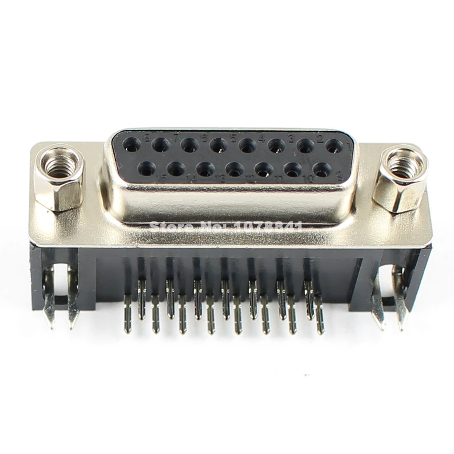 10 шт. D SUB под прямым углом 15 полый штифт разъем PCB 2 ряда DB15F|l connector|row pin |