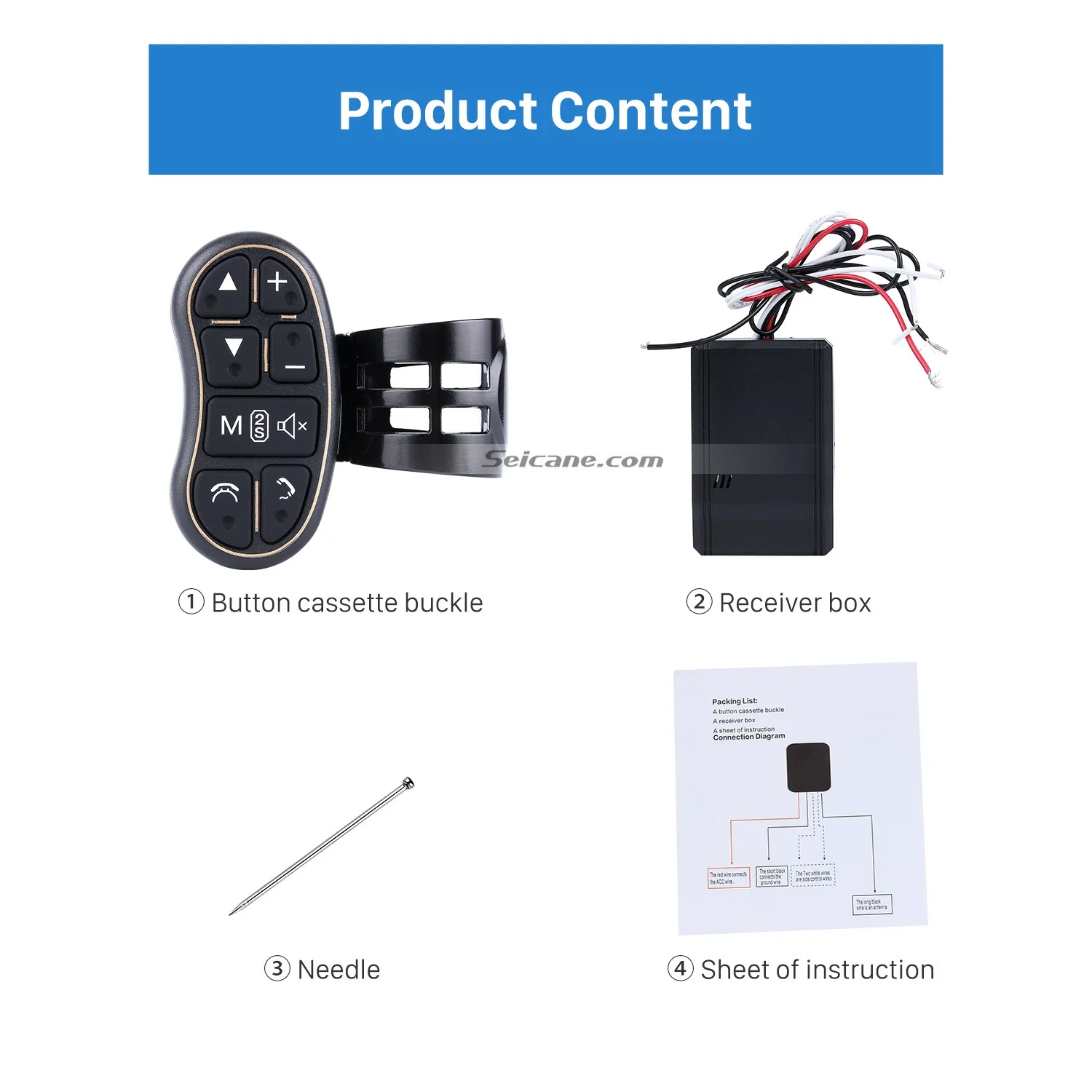 Seicane автомобильный Navi руль кнопки пульт дистанционного управления беспроводной