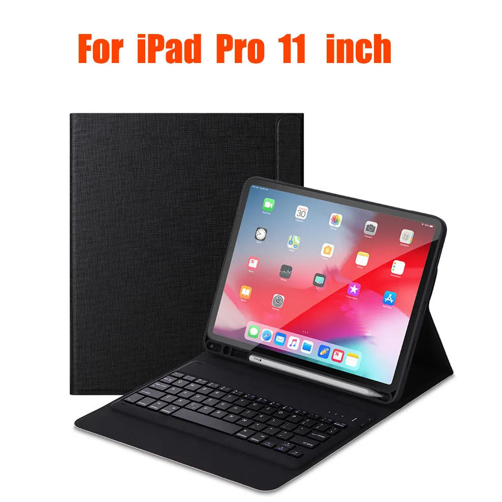 Bluetooth клавиатура чехол для iPad Pro 12,9 Авто Режим сна/пробуждения умный защитный чехол для Apple iPad Pro 11 дюймов Coque - Цвет: For ipad Pro 11