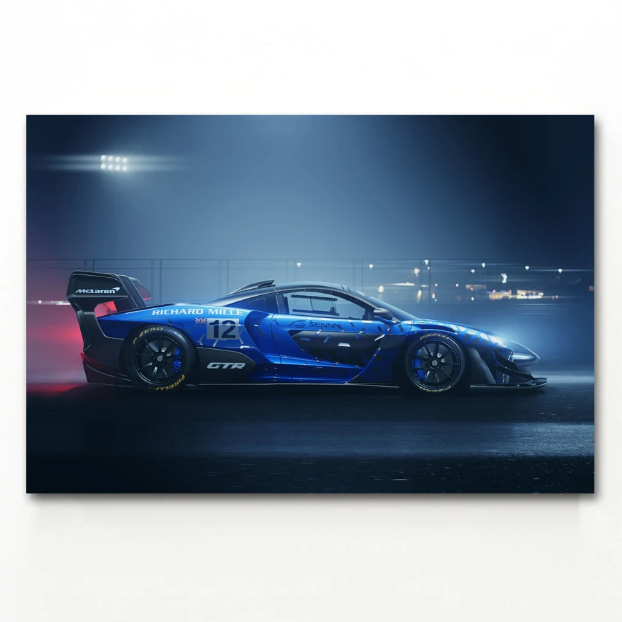 Mclaren Сенна GTR гоночная трасса спортивный автомобиль настенные художественные