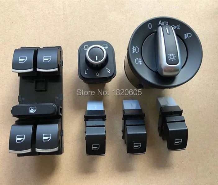 6 шт./комплект хромированные переключатели на окна фары для VW Volkswagen Golf Jetta MK5 Passat B6