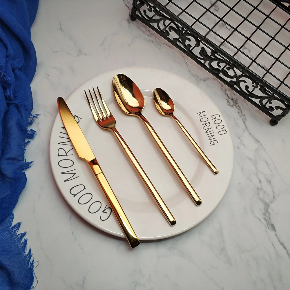 4 шт. столовые приборы из нержавеющей стали нержавеющая сталь 304|Столовые сервизы|