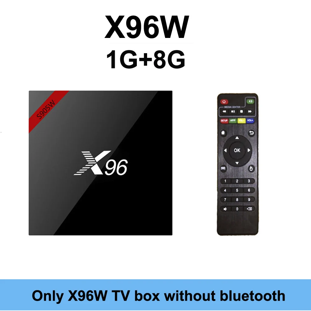 1G 8G no BT VONTAR X96 Вт Смарт ТВ приставка android 7,1 2 Гб 16 Гб Amlogic S905W четырехъядерный H.265 4K 2,4 ГГц WiFi медиаплеер 1 ГБ 8 ГБ X96 мини - Цвет: 1G 8G no BT