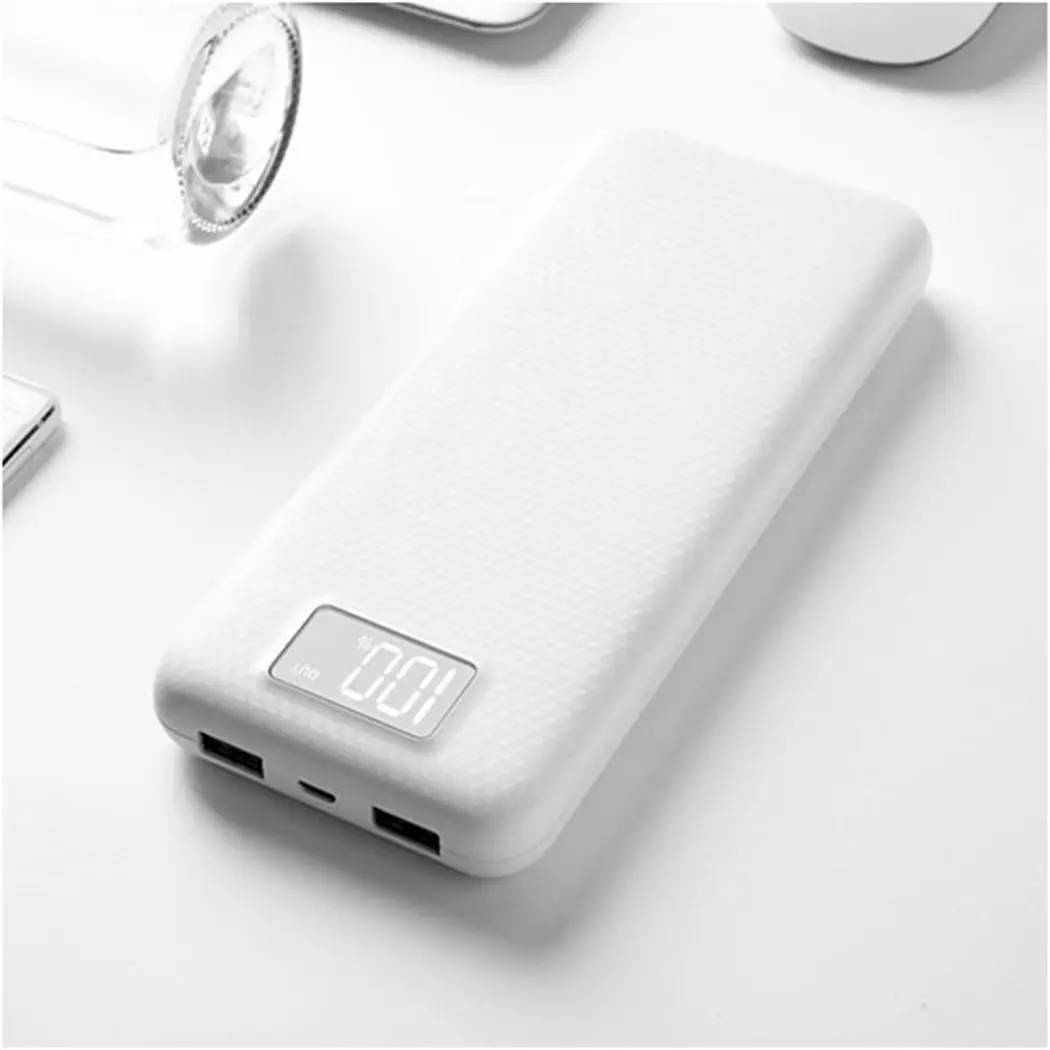 Светодиодный внешний аккумулятор с цифровым дисплеем двойной USB выход чехол для