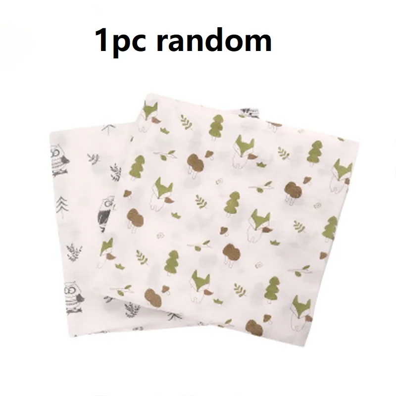 1PC Random 2 шт. детское Пеленальное полотенце большого размера 120X120 бамбуковое хлопковое волокно для новорожденных бамбуковое мультяшное осеннее теплое - Цвет: 1PC Random