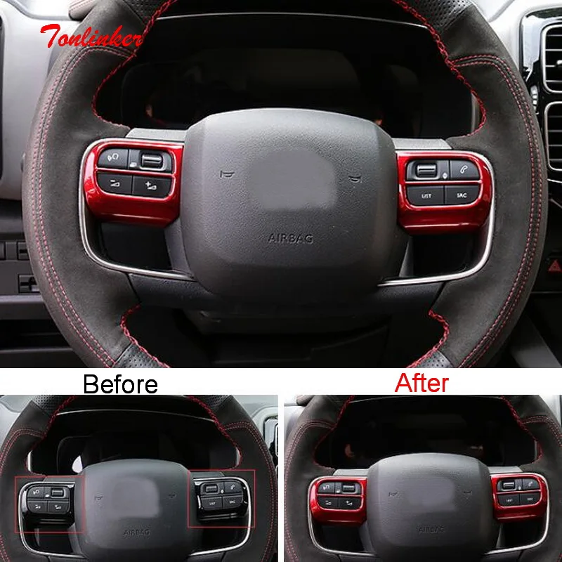 Tonlinker интерьерная панель рулевого колеса чехол наклейка для Citroen C5 Aircross 2018 19
