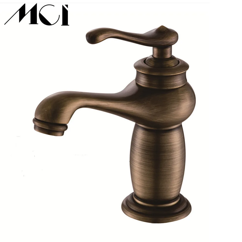 Bathroom Faucet Antique bronze finish Brass Basin Sink Faucet Single Handle water taps