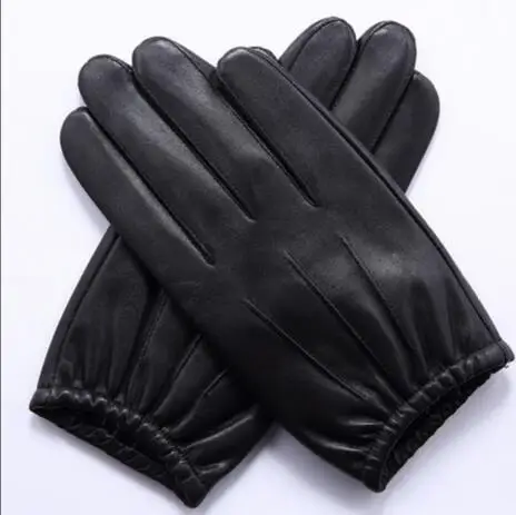 2022 new free shipping 100% Sheep Skin Touch Screen Men Gloves Classic Style Pure Genuine Leather Gloves For Winter Men's Glove