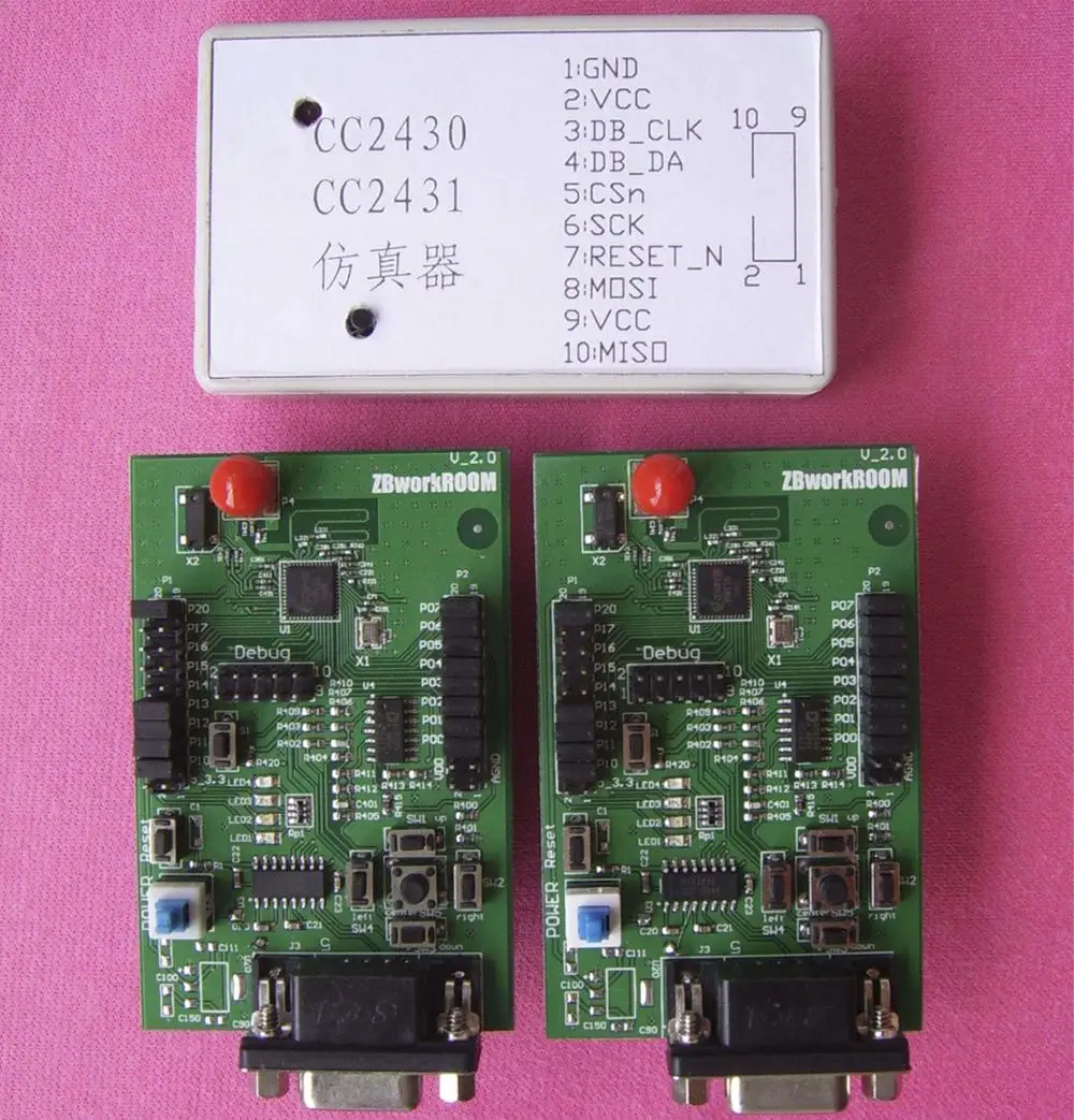 

CC2430 Module Development Kit 2 module 1 emulator TI official board design ZigBee tutorial pdf