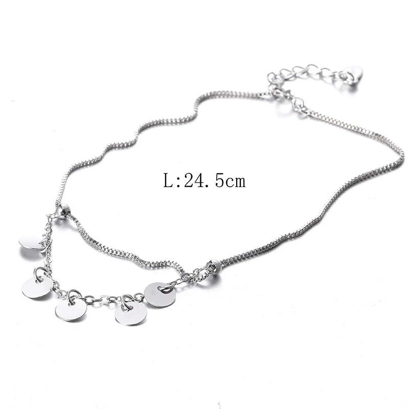 Браслеты на ногу женские из серебра 100% пробы модные ювелирные украшения для