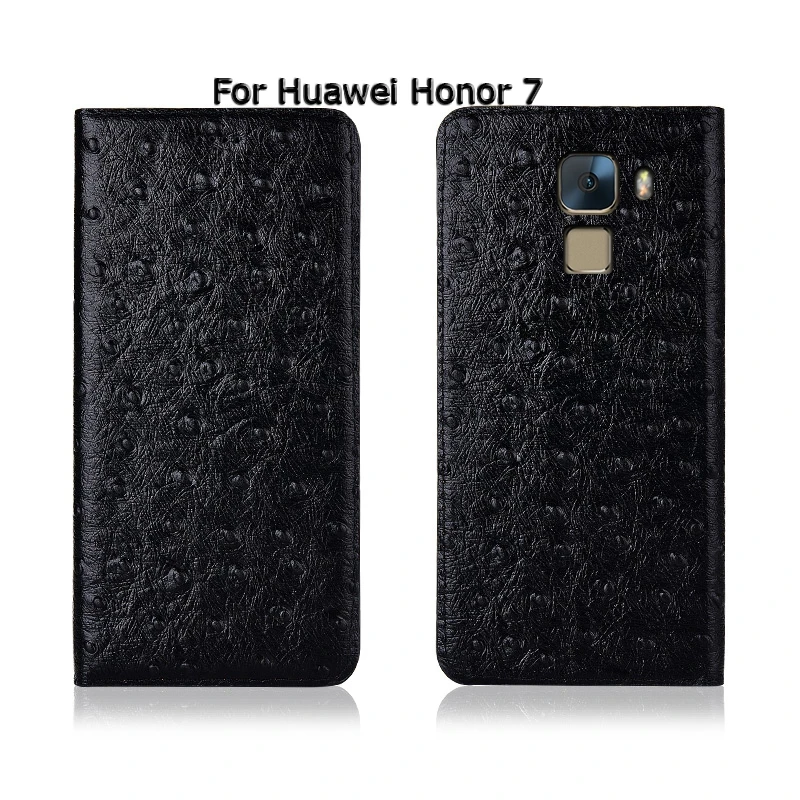 Чехол с текстурой страуса для huawei Honor 7 7i 7A 7X Pro Prime, чехол с откидной подставкой и отделениями для карт, чехол для телефона из натуральной кожи