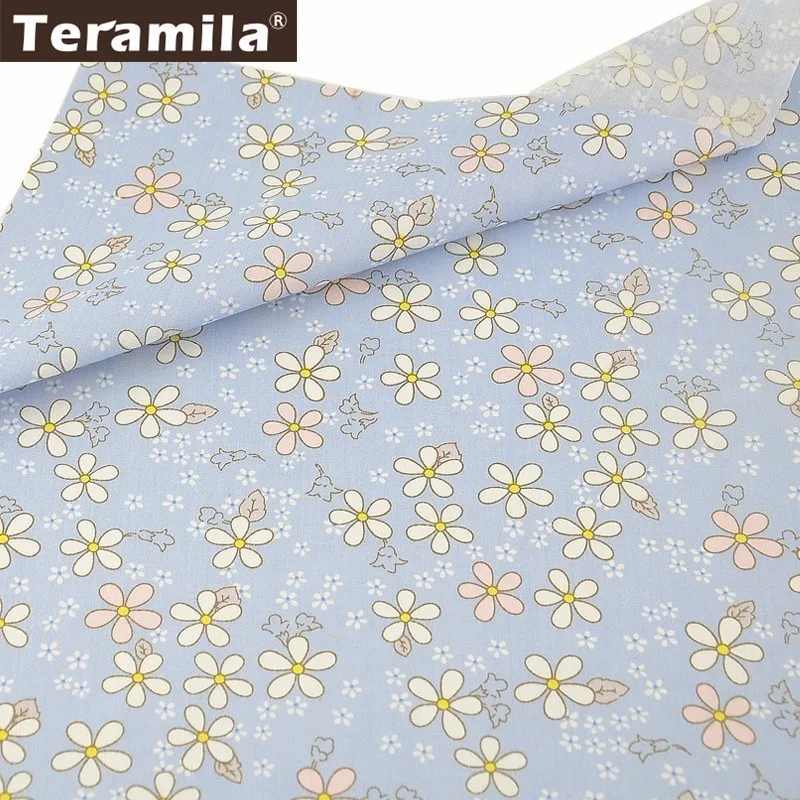 Светильник-голубая саржевая ткань Tecido с объемными цветами | Дом и сад