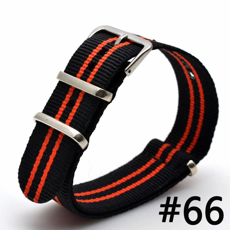 66 BUMVOR Code46-67,, 1 шт., 20 мм, ремешок для часов,, часы для мужчин, нейлоновый ремешок Nato, 20 мм, ремешок для часов, водонепроницаемый ремешок для часов - Цвет ремешка: 66