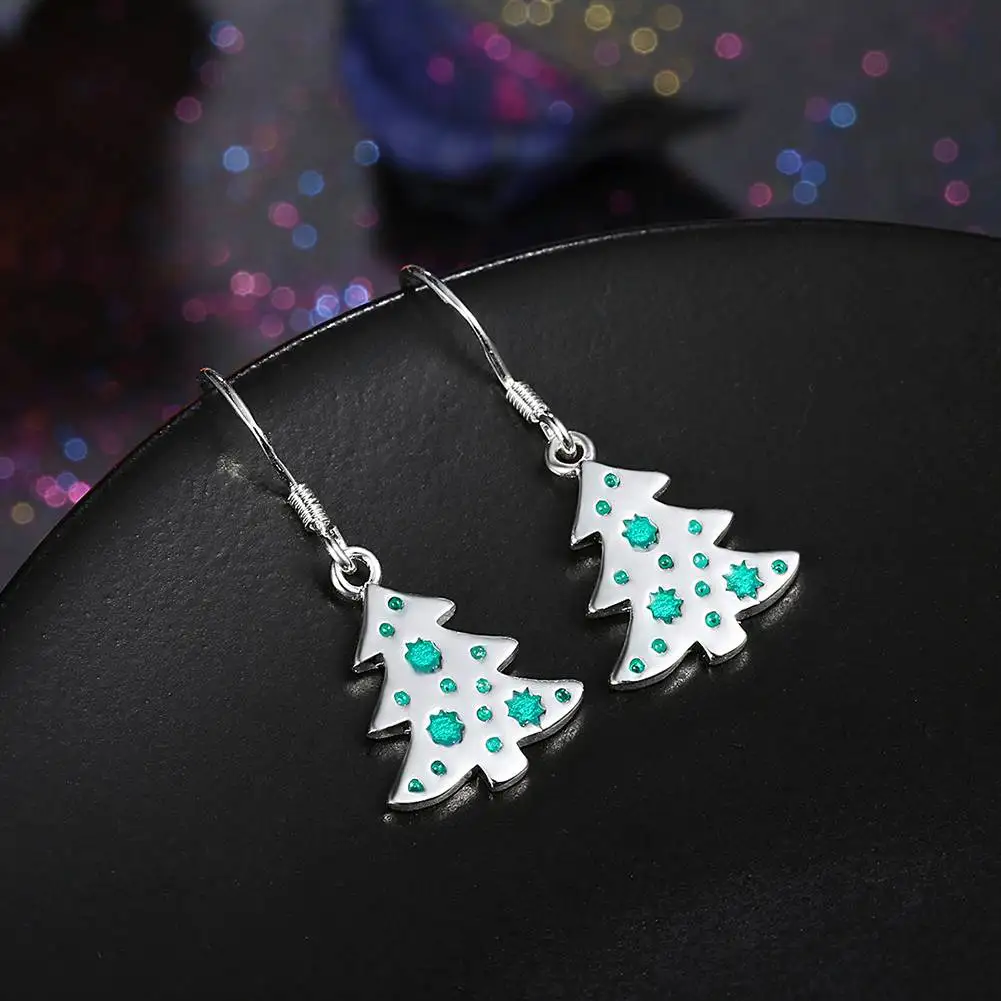 Женские серьги KITEAL с серебряным покрытием 2017|earrings christmas|women earringsearrings christmas tree |