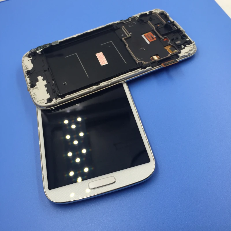 Новый сенсорный ЖК экран для Samsung Galaxy S4 дисплей с рамкой I9500 i337 дигитайзер