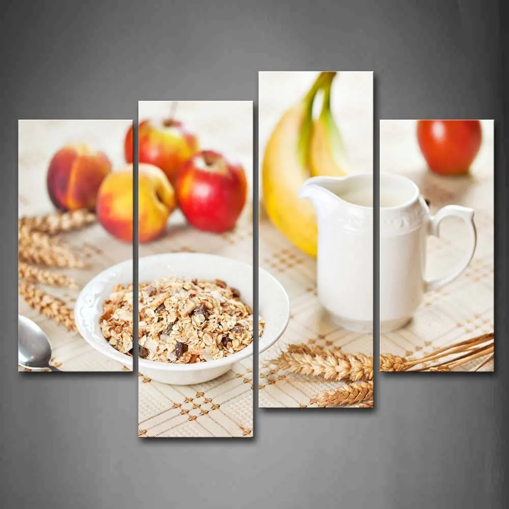 4 панели Холст кухонные картины с фруктами Печать Современные настенные живопись