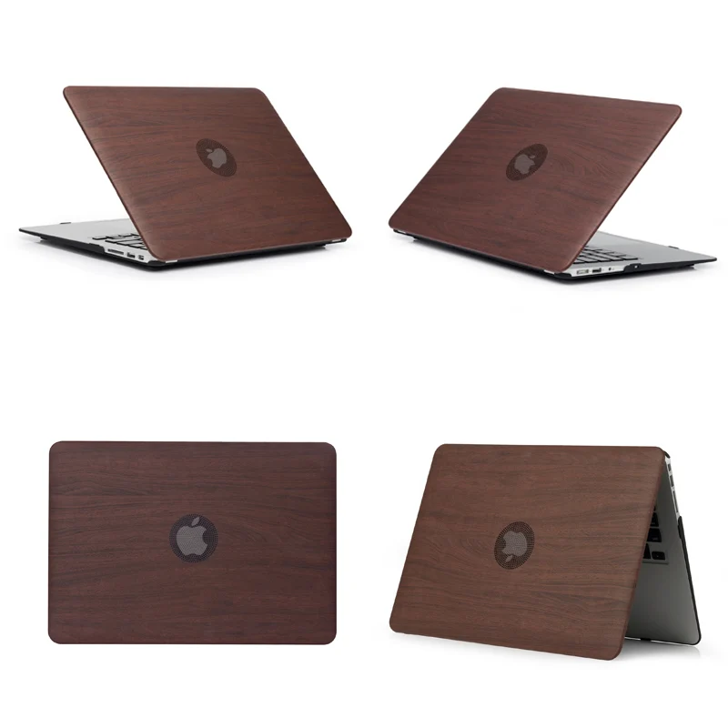 02-New wood Чехол для ноутбука с натуральным деревом для Apple MacBook Air Pro retina 11 12 13 15 для mac book Pro 13,3 15,4 дюймов с сенсорной панелью - Цвет: 02-New wood