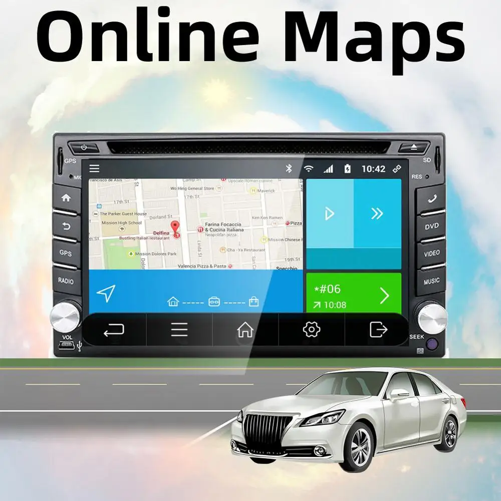 Bosion Универсальный 2 Din Android 10 0 автомобильный dvd плеер GPS + wifi bluetooth радио