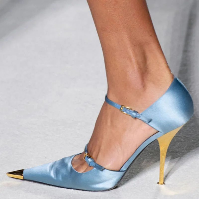 

Kaeve Summer Mary Jane Pumps High Heels Gladiator Sandals Women Ankle Buckle Strap Pointy Toe Sexy Ladies Salto Alto Feminino