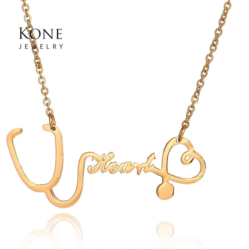 Цепочка Из Нержавеющей Стали Под розовое золото ювелирный стетоскоп|stainless steel chain