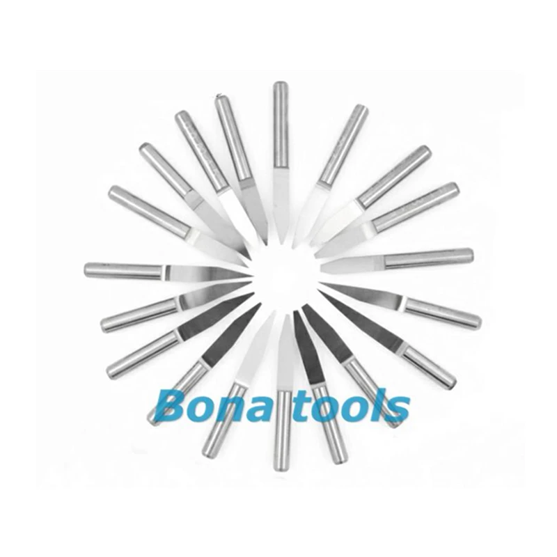 Совет-0.1 0.2 0.3 0.4 0.5 мм 30 углов 3.175 SHK 10 штук Фрезерные инструменты из карбида вольфрама для деревянной фрезерной станки набор фрез