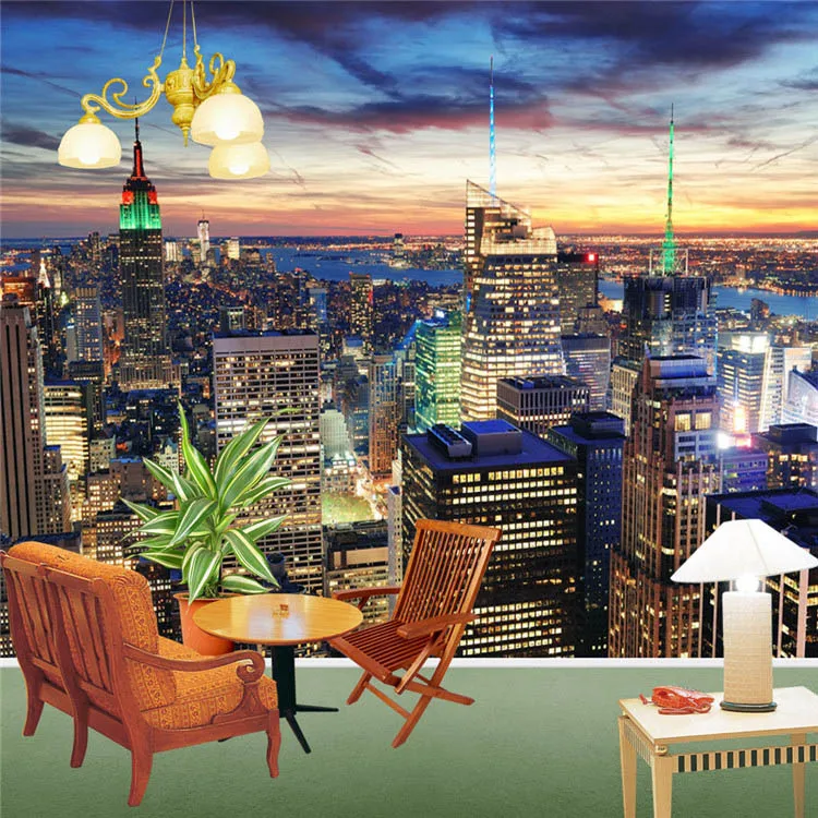 Современные пользовательские большие фото обои Нью Йорк Настенная роспись