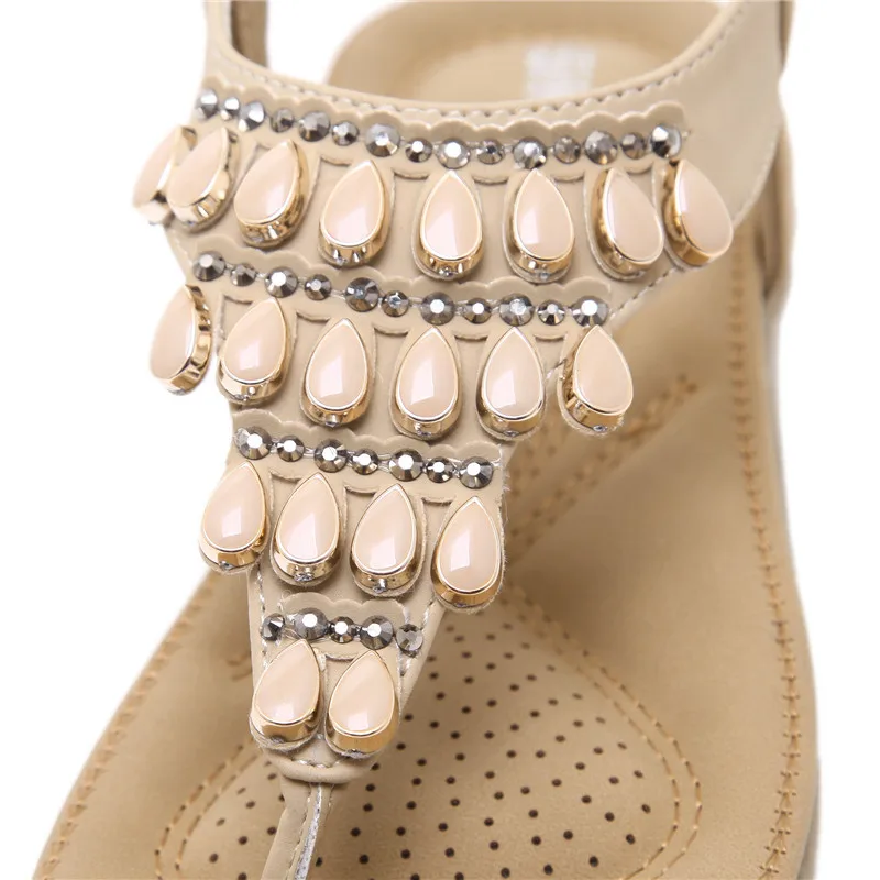 2019 женская обувь на плоской подошве сандалии удобные летние женские в богемном