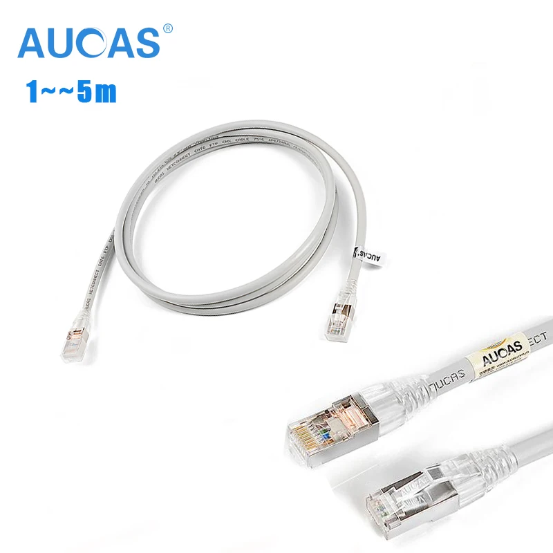AUCAS (3 шт./упак.) 1m 2m 3m 5m Gigabit CAT6 FTP соединительный кабель шнур RJ45 экранированный