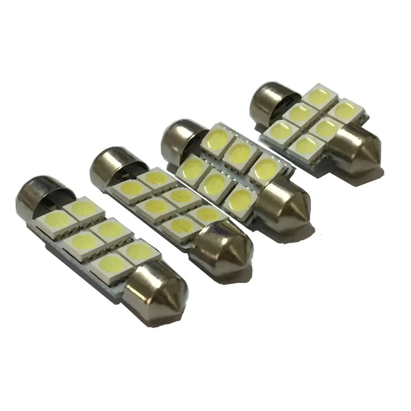 10X ксеноновый белый 31 мм 36 39 41 Festoon 5050 SMD 6 светодиодный C5W Автомобильный светильник