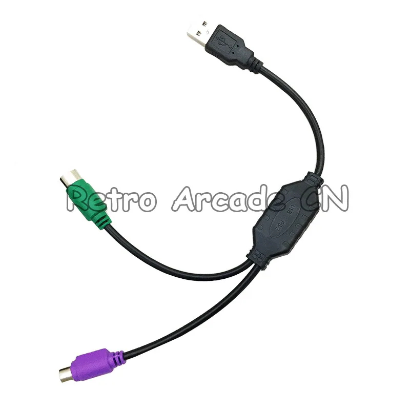 Arcade USB to PS/2 PS2 LED Trackball Mouse Converter Cable Adapter for MAME Games Machines Cabinets tracking ball | Спорт и
