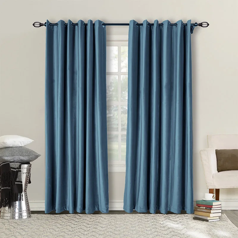 Плотные однотонные шторы в современном стиле для гостиной кухни короткие