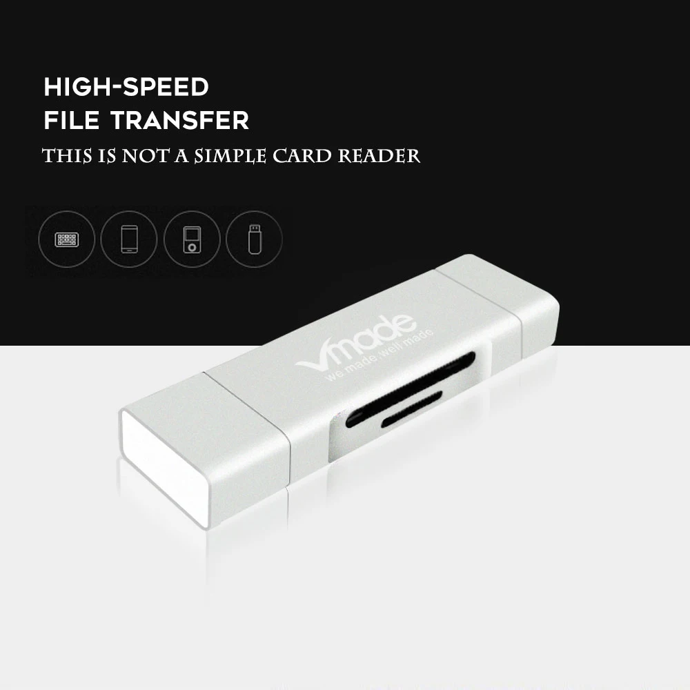 Vmade CB03A тип c USB C концентратор Многофункциональный TF SD кард ридер для MacBook/MacBook