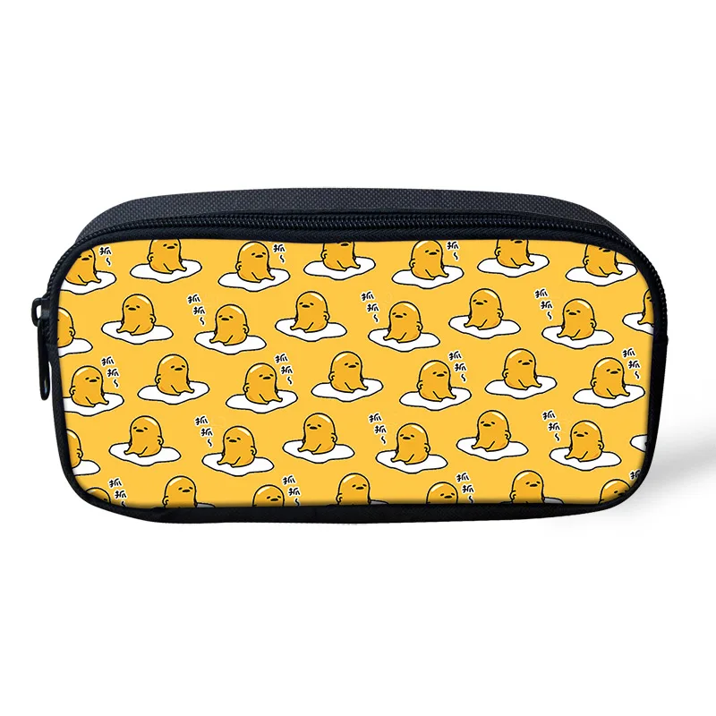 Тикин милый желтый Gudetama ручка сумки аниме Косметика Сумки Портативный молнии школьный пенал Чехол для хранения канцелярские принадлежности - Цвет: As Picture