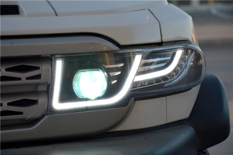 Vland автомобильный Стайлинг для Toyota FJ Cruiser 2007- светодиодный фонарь Halo HID ЛАМПА+ задние фары+ решетка