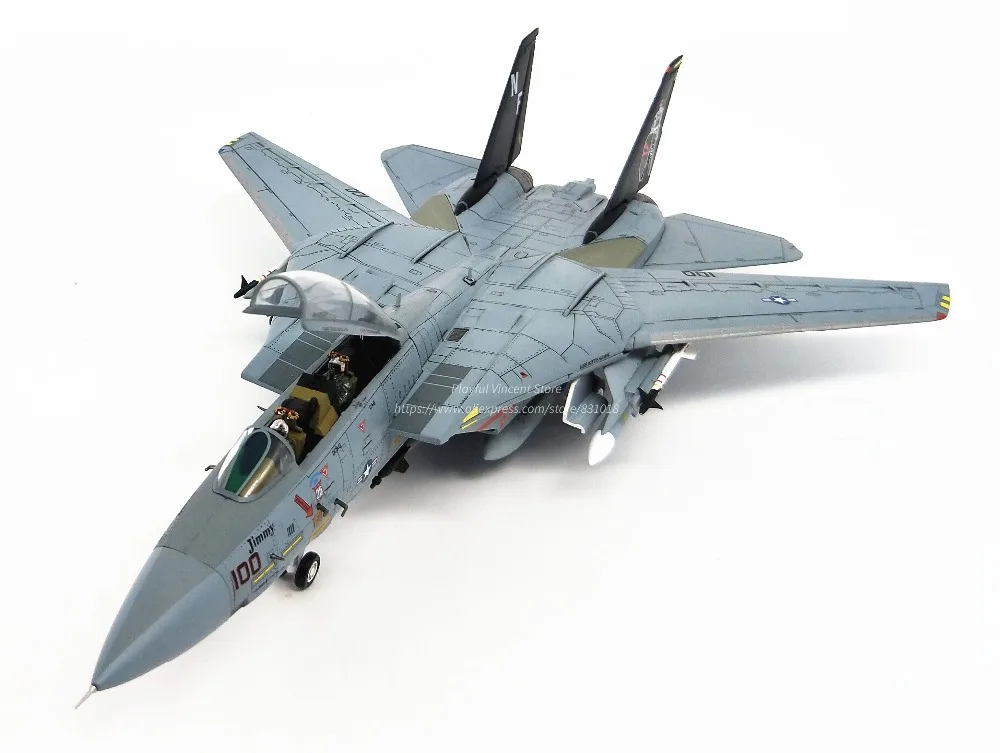 Бутик 1: 72 США F-14A корабельный Истребитель модель самолета из сплава VF-154 Сборная модель