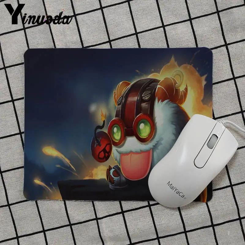 No Lock Edge25x29cm Yinuoda Poro League Of Legends, игровой коврик для ноутбука, мыши, коврик для мыши, нескользящий коврик для ноутбука, компьютера, ПК, игровой коврик для мыши - Цвет: No Lock Edge25x29cm