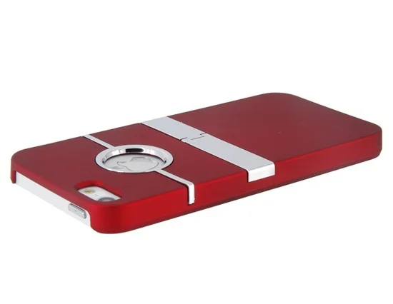 Plated Decorative Strips Design Matting PC Protective Case case for iphone 5 (Red) |