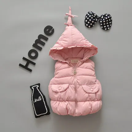 Новинка сезон осень-зима теплые детские жилеты для девочек одежда с героями