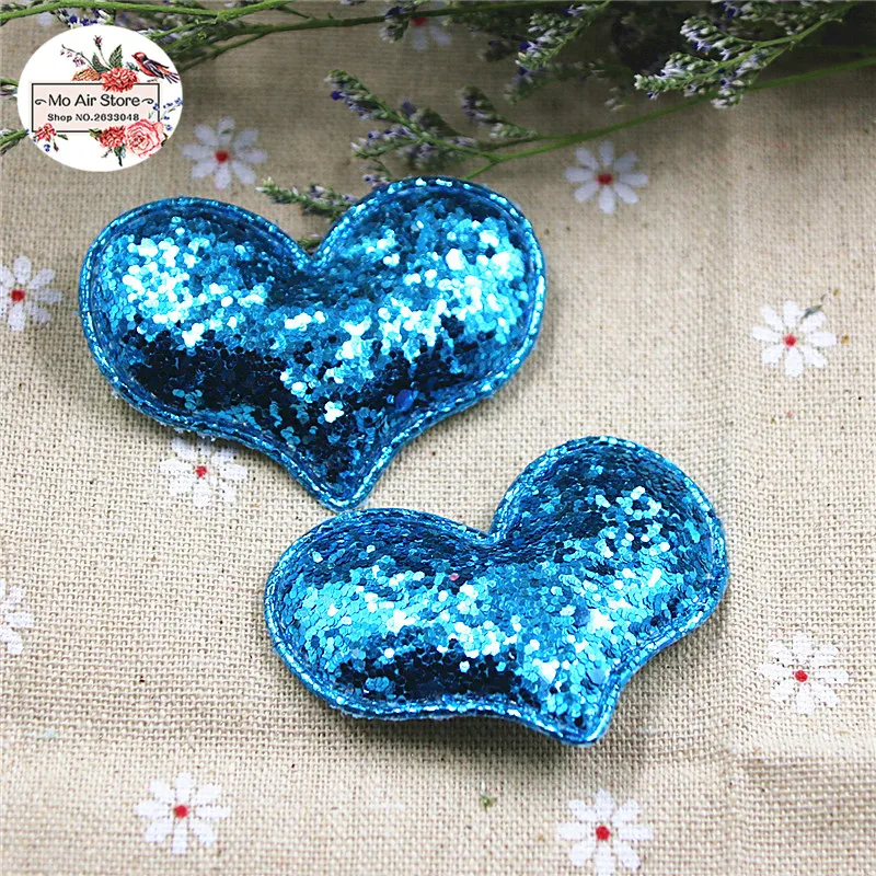 6 см 12 шт сердце нетканые патчи Блестящий Войлок аппликации для одежды Швейные