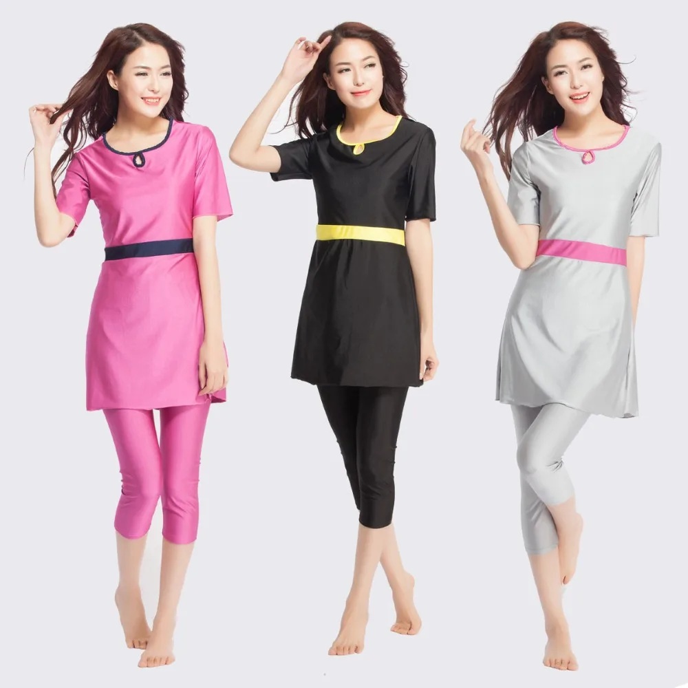 Женская быстросохнущая одежда для купания рубашки с коротким рукавом + брюки