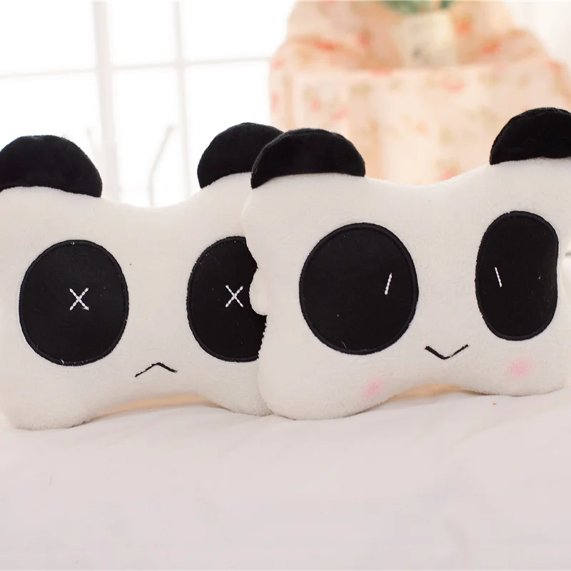 2017 New 2 Pcs Panda Car headrest Neck Soft Pillow Plush Toy Cute Cartoon Comfortable Lovely Animal Pattern Seat Cover | Игрушки и хобби