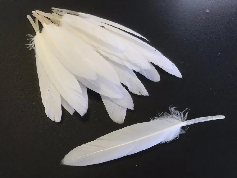 New 20pcs snow white goose duck feathers 10-15cm 4-6inch in length DIY jewelry crafts accessrorys home&ampgarden | Дом и сад