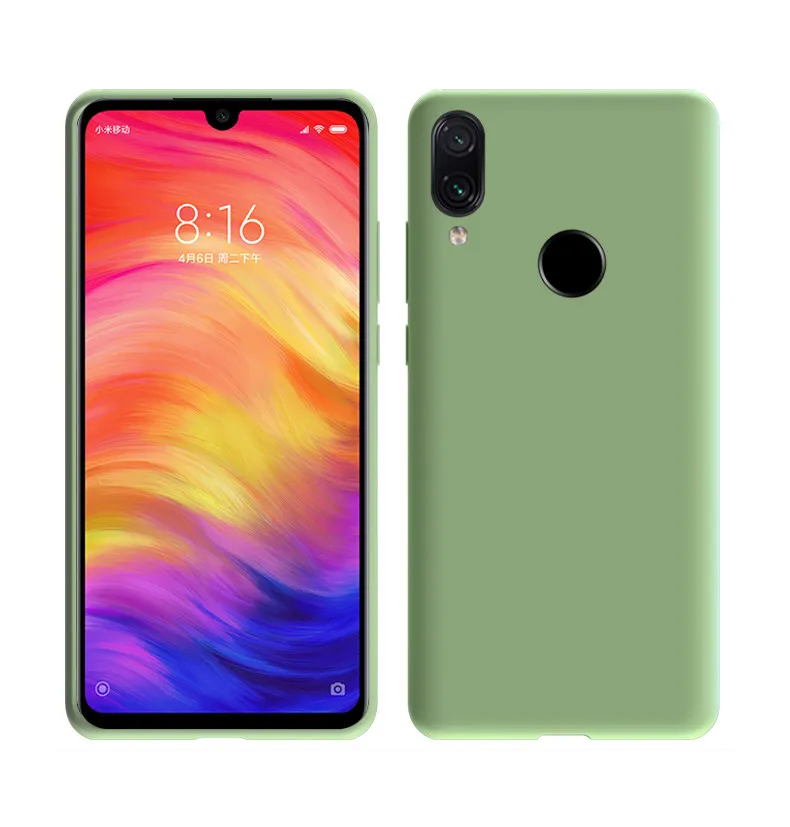 2 Жидкий силиконовый чехол для Xiaomi redmi Note 7, мягкий чехол для смартфона redmi 7, чехол для Xiomi Xaomi redmi Note7, 6,3 дюймов, чехол - Цвет: 2