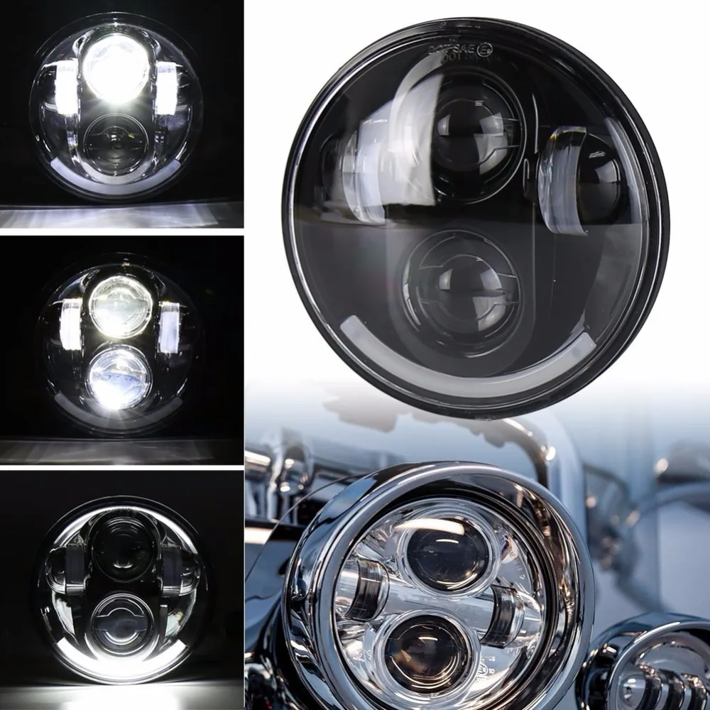 DOT 5 3/4 дюйма для Harley Светодиодные фары 12 в спортивный мотоцикл Проектор