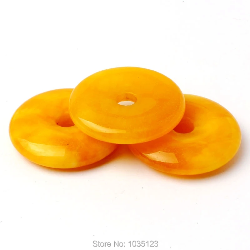 Высококачественные гладкие натуральные желтые нефриты в форме монет 25/30/35/40 мм