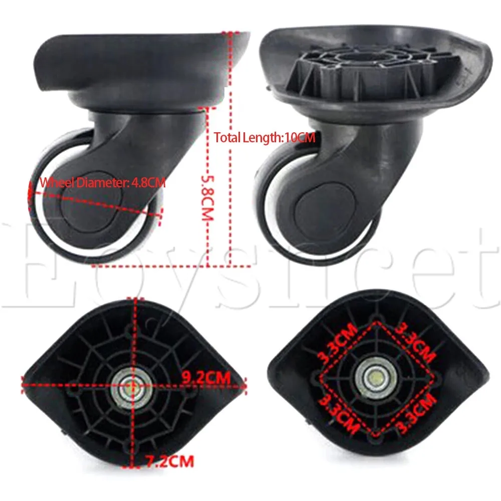 2xblack DIY пластик L & R Поворотный Ролик Колесо для чемодана|swivel caster wheels|caster wheelswivel casters